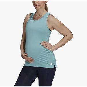 Adidas Women's Aeroready Designed 2 Move Sport Tank Top Maternity sz Medium Mint